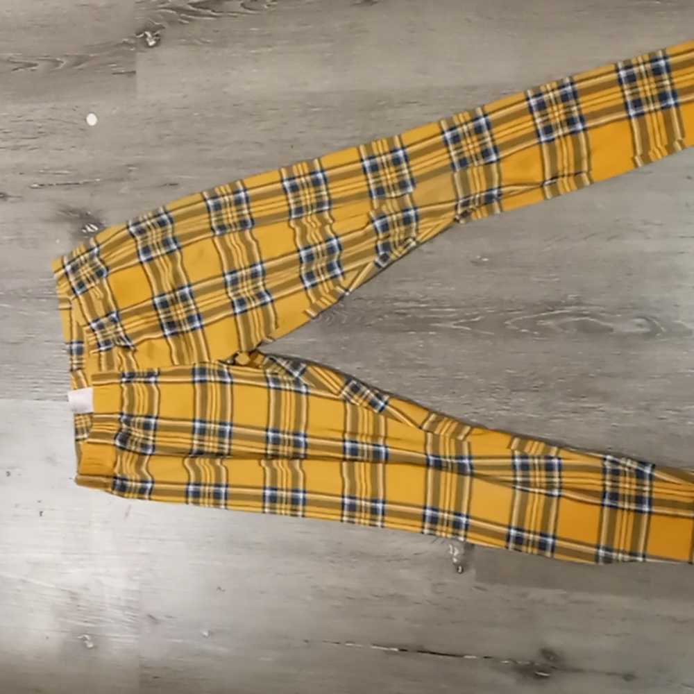 Yellow and blue leggings